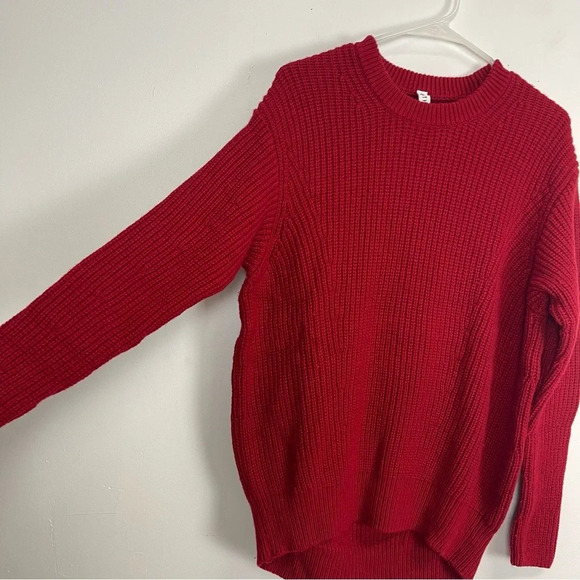 Athleta Sweater Womens Size Small Red Crewneck Wool Blend Knit - Picture 3 of 10